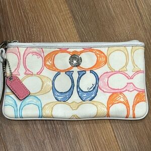 Coach Vintage 1941 Hampton Scribble Wristlet (EUC)